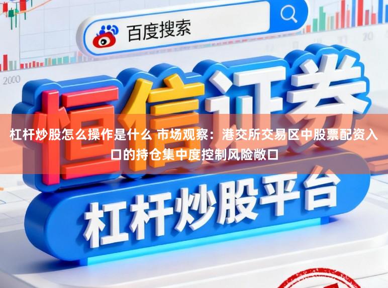 杠杆炒股怎么操作是什么 市场观察:港交所交易区中股票配资入口的持仓集中度控制风险敞口
