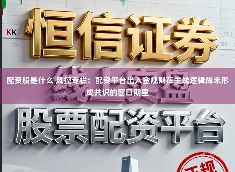 配资股是什么 风控专栏：配资平台出入金规则在主线逻辑尚未形成共识的窗口期里